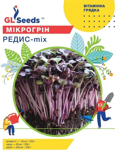 Мiкрогрiну Редис